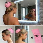 Shower Cap for Long Hair and Ponytail, Waterproof Sleeve to Protect Women's Styled Hair